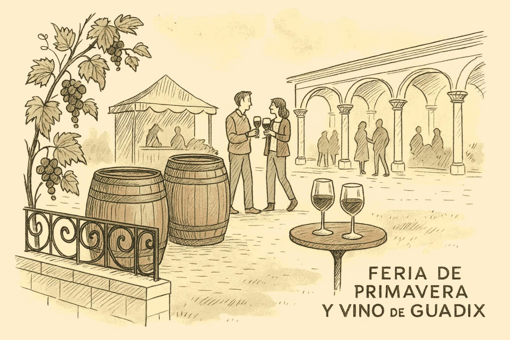 Ambiente festivo en la Feria de Primavera y Vino de Guadix