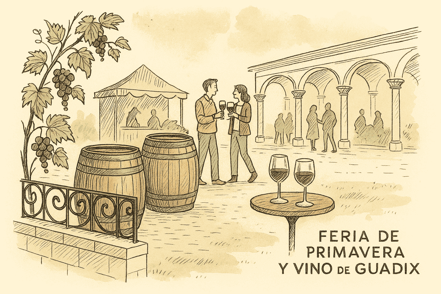 Ambiente festivo en la Feria de Primavera y Vino de Guadix